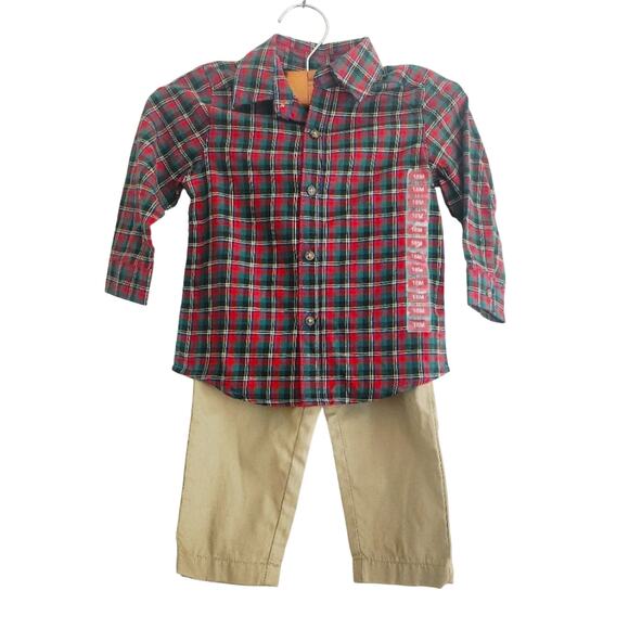 18M New Carter's Plaid Outfit - Picture 1 of 3